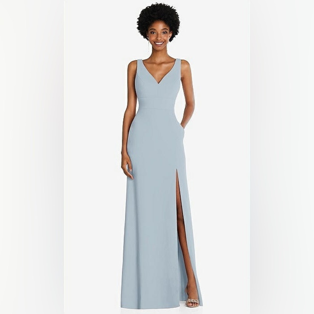 Dessy After Six Style 6857 Blue ‘Mist’ Bridesmaid Dress